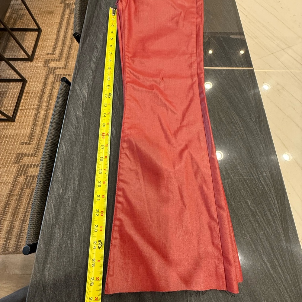 Kut from the Kloth Kelsey High-Rise Ankle Flare Red Coated Pant - Picture 8 of 12